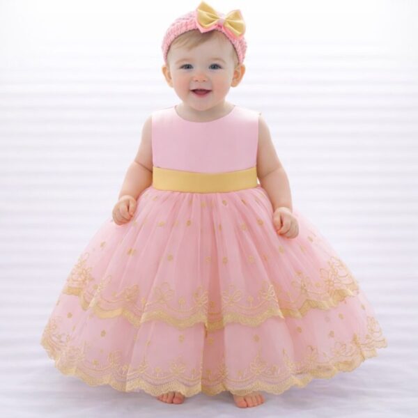 Vestido CATHERINE - rosa (con vincha)