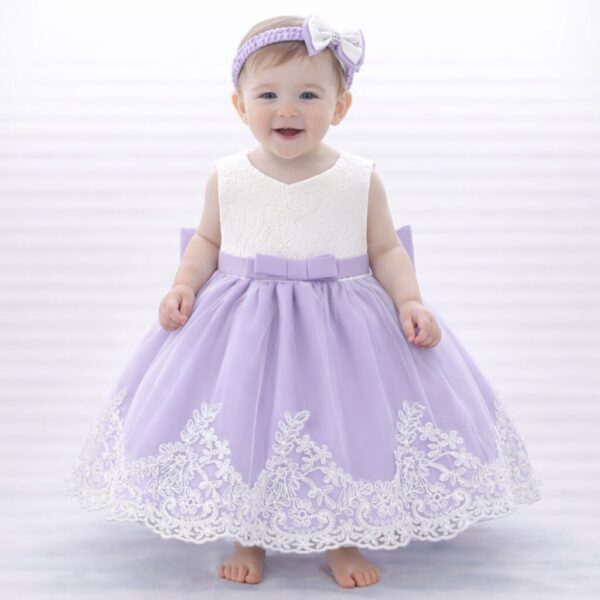 Vestido CECILIA - lila (con vincha)