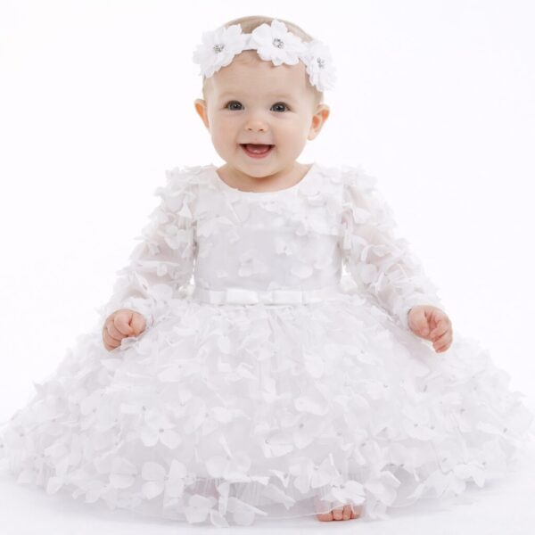 Vestido SIMONA - blanco (con vincha)