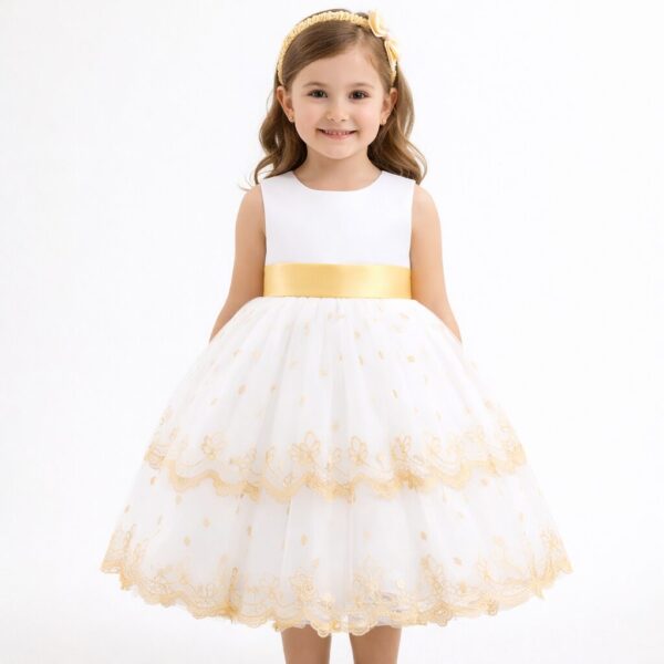 Vestido CATHERINE - blanco (con vincha)