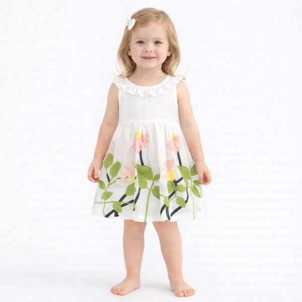 Vestido RAMONA - crudo con flores