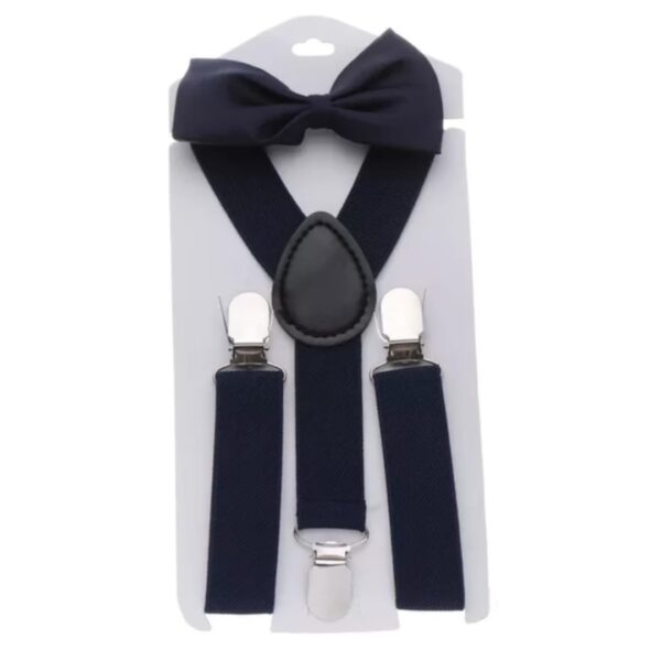 Conjunto de tiradores y moño azul