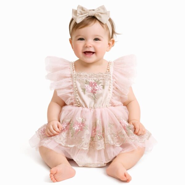 Body vestido AMOR - rosa (con vincha)