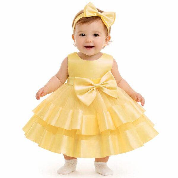 Vestido LUZ - amarillo (con vincha)