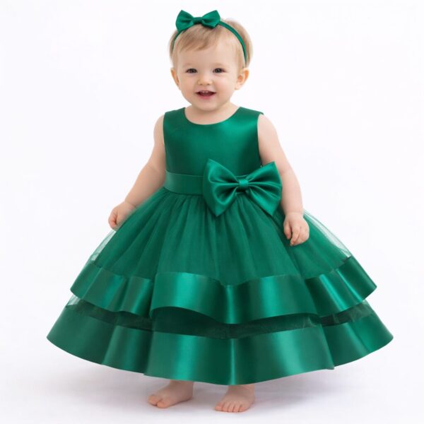 Vestido LUZ - verde (con vincha)