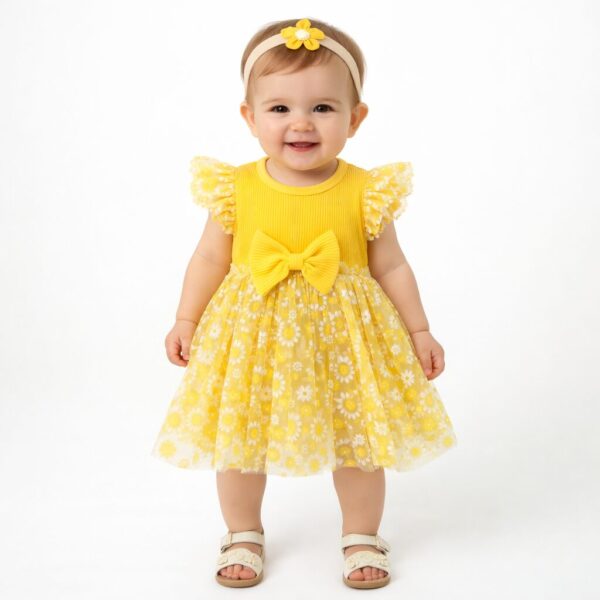 Vestido SOL - amarillo (con vincha)