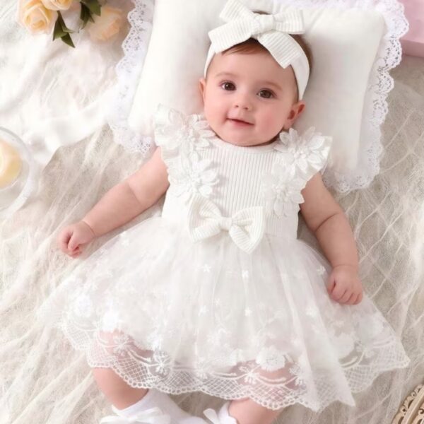 Vestido BRISA - blanco (con vincha)
